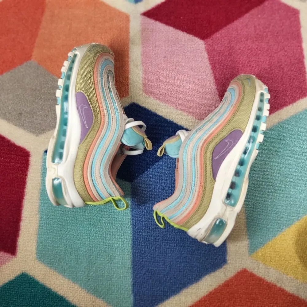 Nike Air Max 97 SE GS 'Sun‎ Club' Copa Wheat Grass DQ4126-400 Kid’s Size 4.5Y